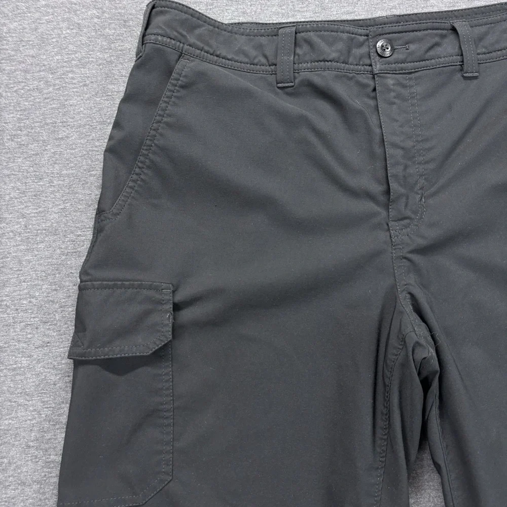 Eddie Bauer Travex Cargo Pants Mens 36x34 Fleece Lined Black Tech Gorpcore
